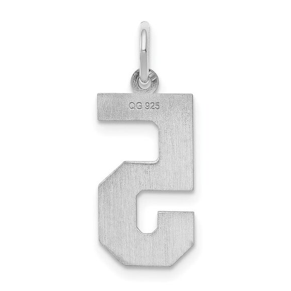 Sterling Silver, Jersey Collection, Medium Number 5 Pendant - Picture 3 of 5